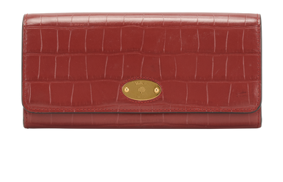 Mulberry Croc Embossed Long Wallet, &pound;110, Accessories, Brown, Leather, Front view